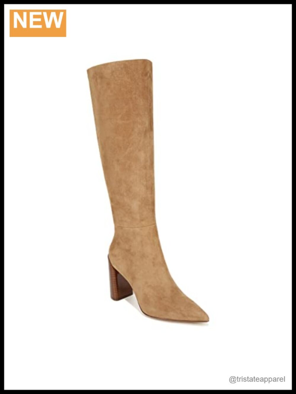 Vince Pilar Women's Knee-High Suede Boots Block Heel